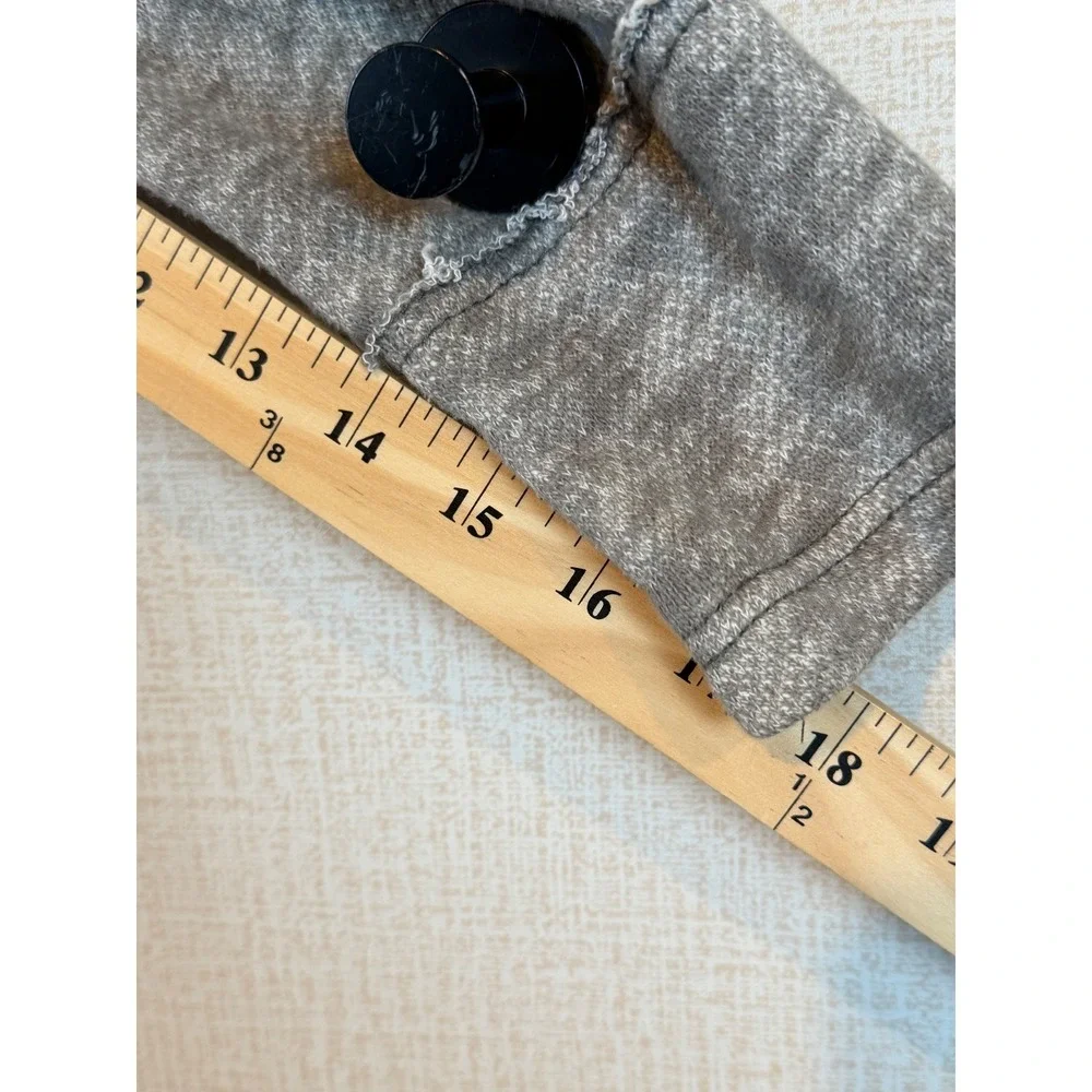 Free People Mixed Media Hooded Denim Jacket Blue Trucker Jacket •S• Boho Shacket - Picture 9 of 10